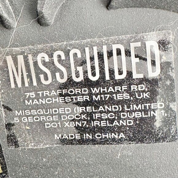 Missguided Combat Boots Size 6.5 Black Lace Up Side Zip Platform 2 in Heel NWOT - Picture 5 of 7